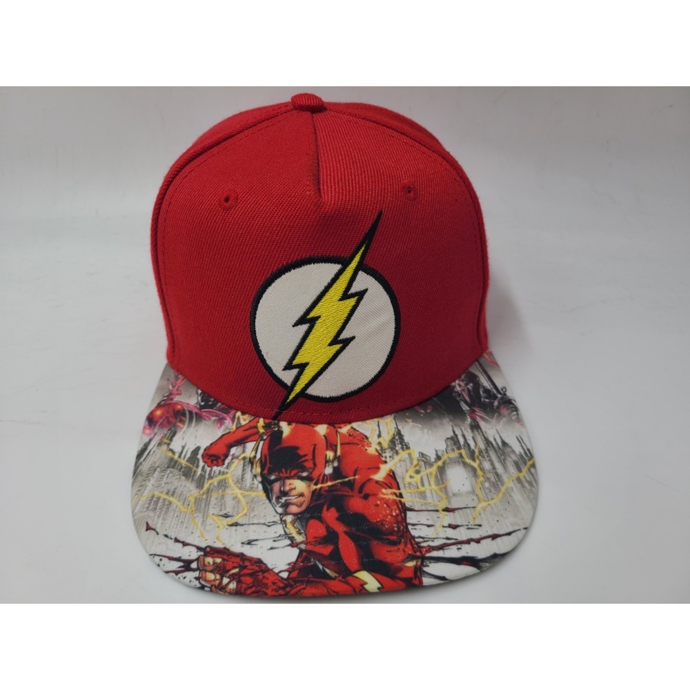 Youth The Flash DC Comics Snapback Hat Cap Comic Book Superhero Boys Girls Red